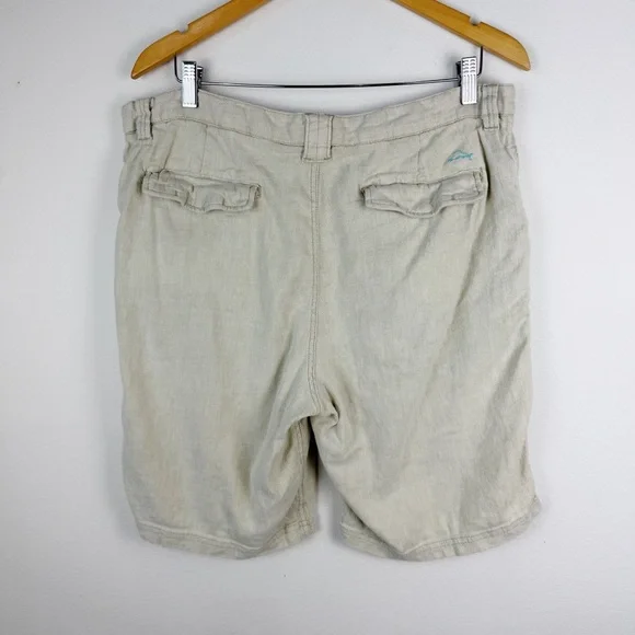 Tommy Bahama Linen Cotton Chino Shorts Light Khaki Size 36 - Picture 5 of 12